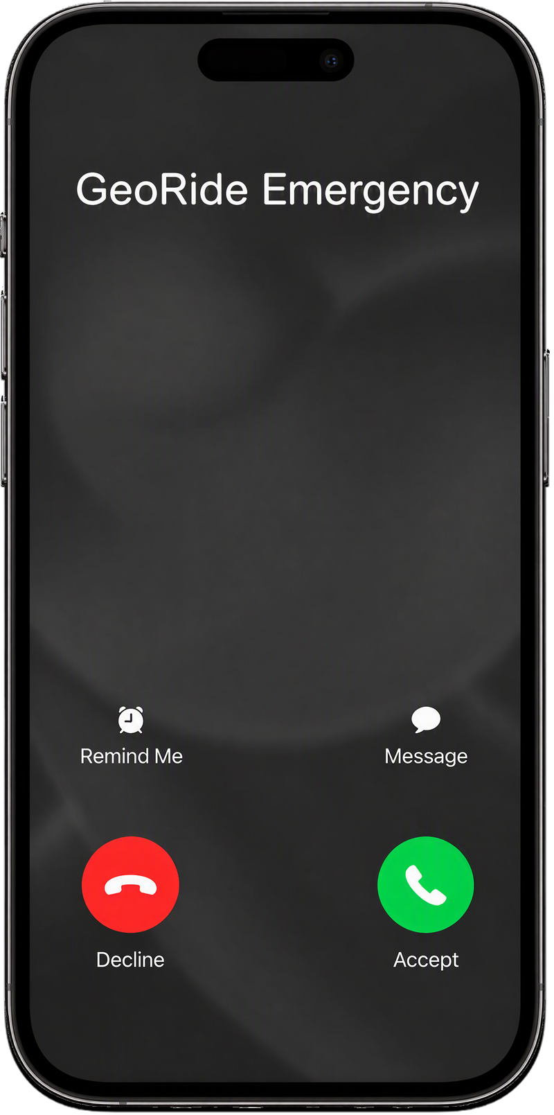 Emergency call in case of a crash