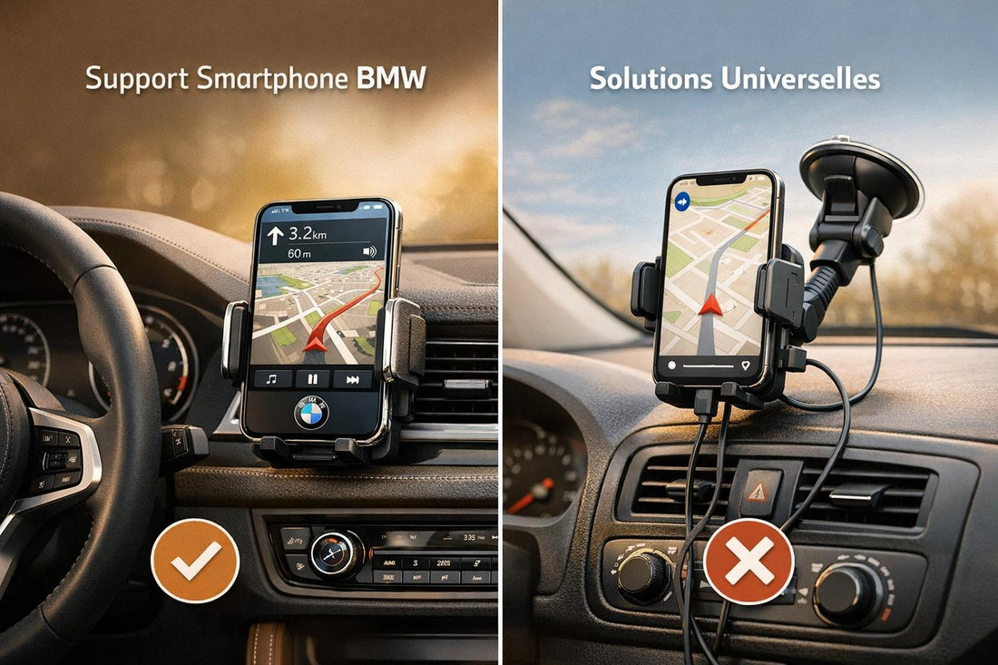 Support smartphone BMW vs solutions universelles