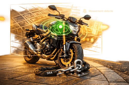 Pourquoi combiner antivol chaîne et GPS pour sa moto