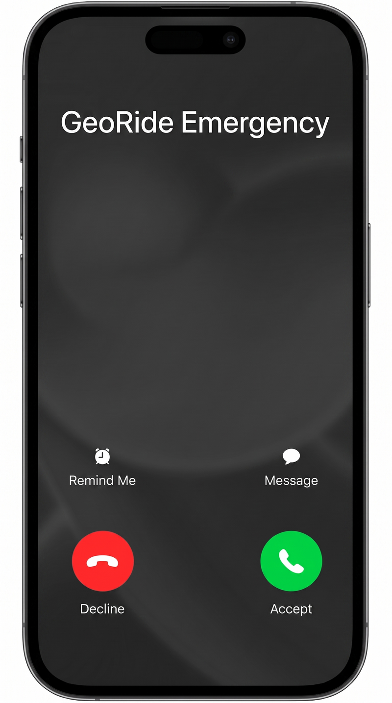 Emergency call in case of a crash