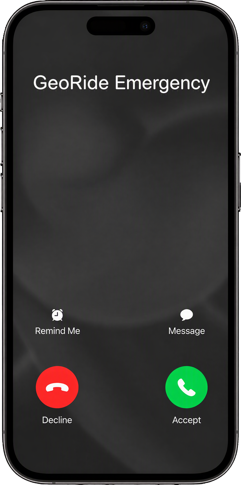 Emergency call in case of a crash