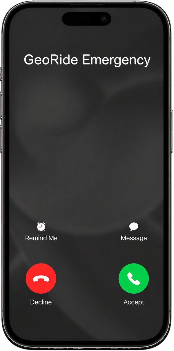 Emergency call in case of a crash