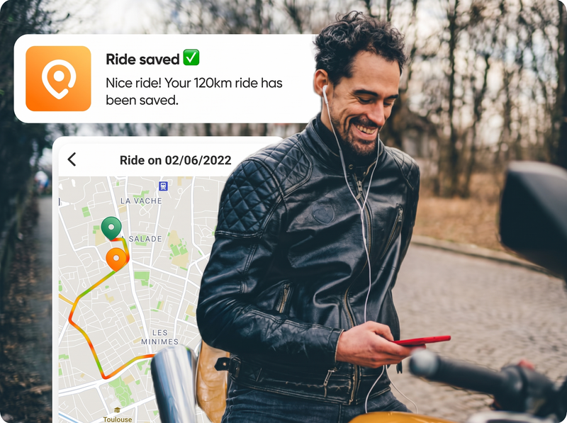 Your rides, captured and ready to share